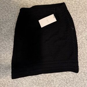 NWT Defect IRO Black Crochet Women Skirt Size S